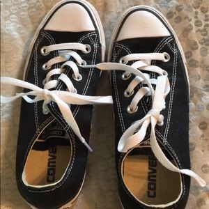 Black and white womens converse